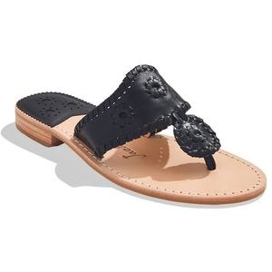 Jack Rogers Black Jacks Flat Sandals
